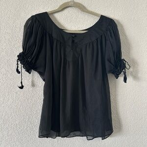 Nicole by Nicole Miller Black Blouse